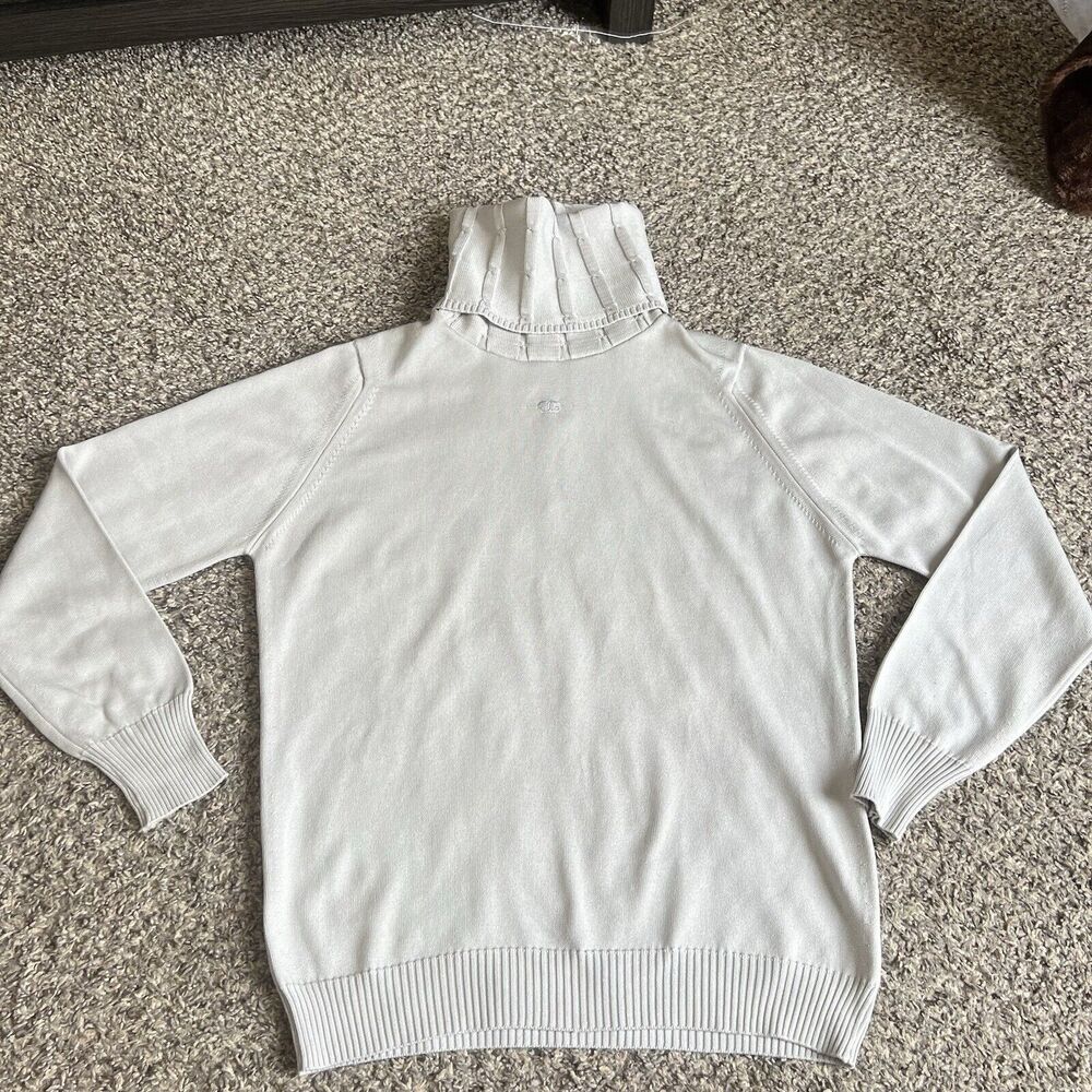 Givenchy Sport Sweater Size 38 Gray Turtleneck Women Logo Vintage Closet Staple